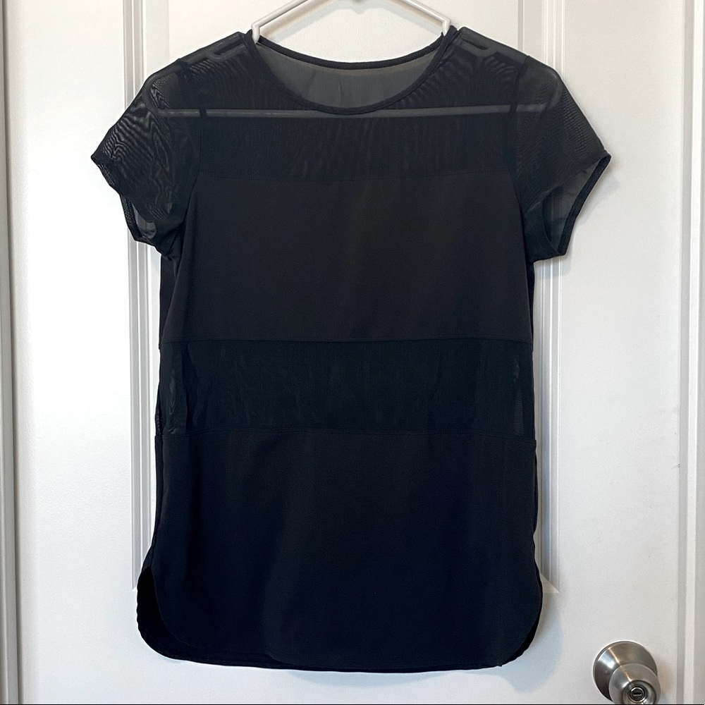 Fabletics Daniela Mesh Black Performance T-Shirt